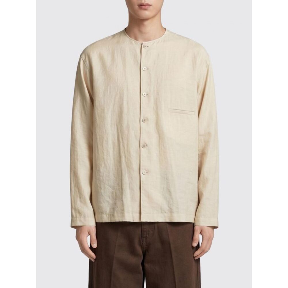 Lemaire Men Minimal Silk Blend Shirt Lemaire
